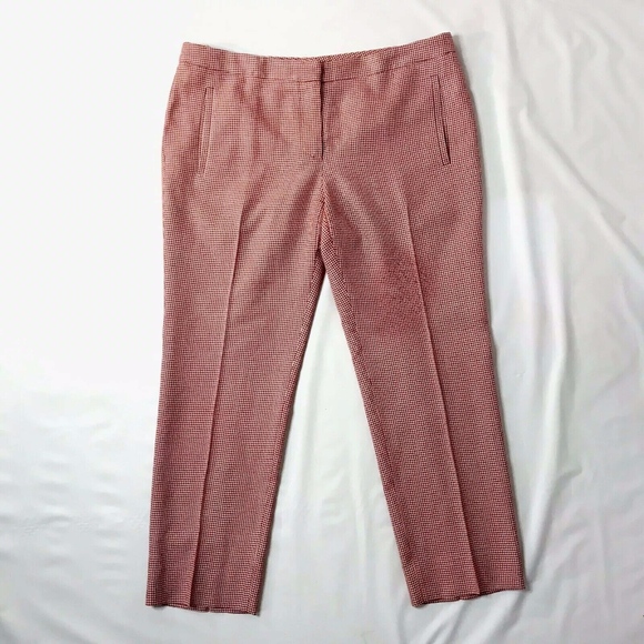 Miu Miu Crop Pant Trouser Wool Silk Red - Picture 1 of 8